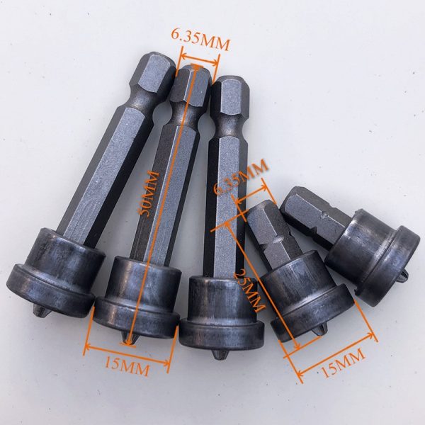 石膏板定位批头木工螺丝限位器十字批咀起子螺丝刀六角柄25mm50mm - 图片 2