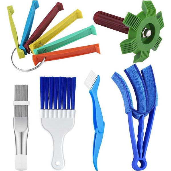 芸贝塑料空调翅片冷凝器清洗刷散热器清洁除尘梳理工具红手柄 - 图片 2