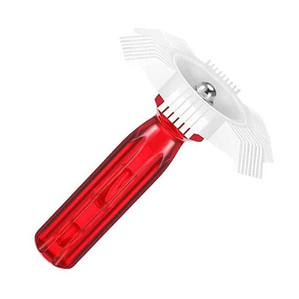 芸贝塑料空调翅片冷凝器清洗刷散热器清洁除尘梳理工具红手柄 - 图片 3