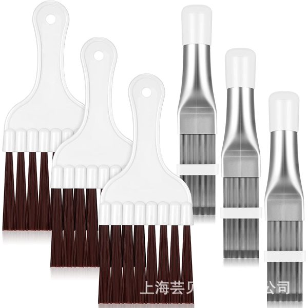 芸贝塑料空调翅片冷凝器清洗刷散热器清洁除尘梳理工具红手柄