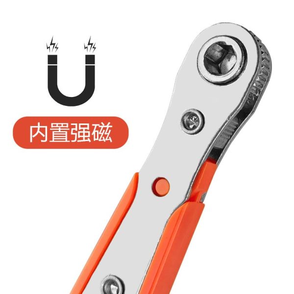 36齿迷你棘轮螺丝刀正反转小空间作业批头套筒两用扳手工具套装 - 图片 2